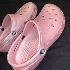 Pink crocs